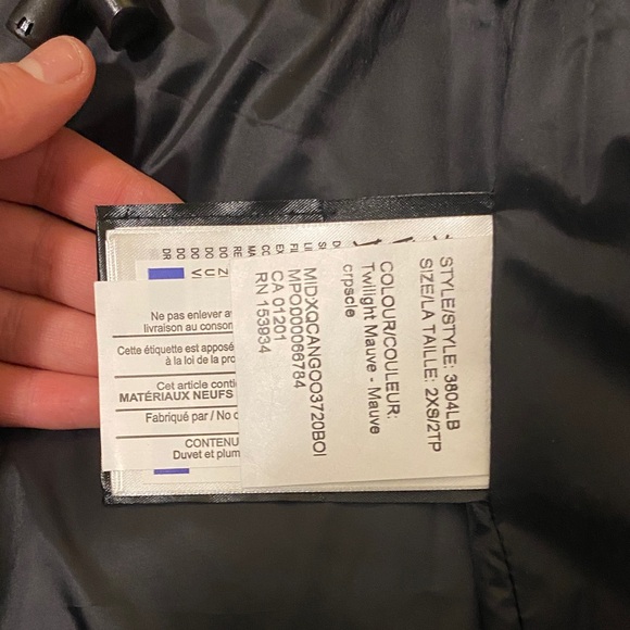 Rare authentic Canada Goose Chelsea Parka Twilight Mauve - Black Disc 2XS - Picture 6 of 10